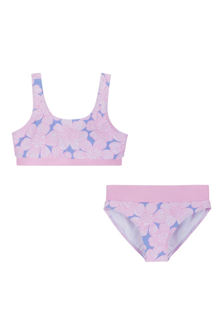 Kids' Banded Two-Piece Swimsuit, Main, color, PURPLE