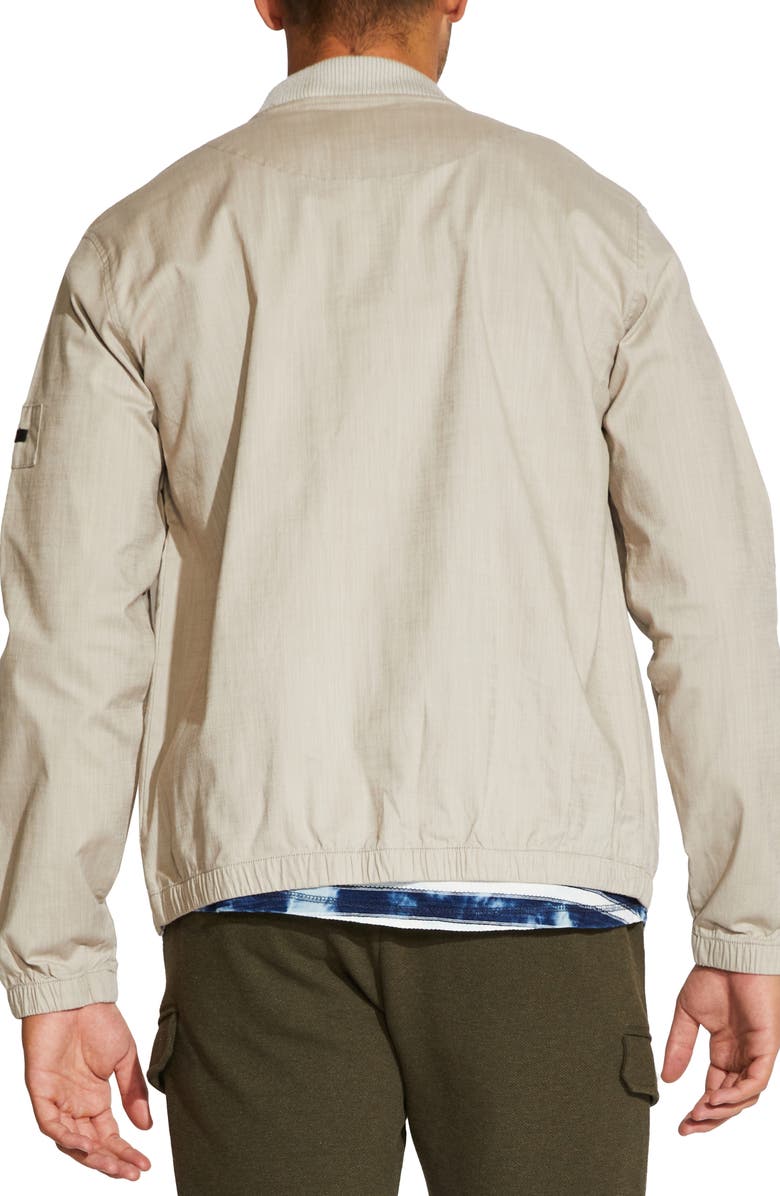 Civil Society Lightweight Cotton Blend Bomber Jacket, Alternate, color, Cement
