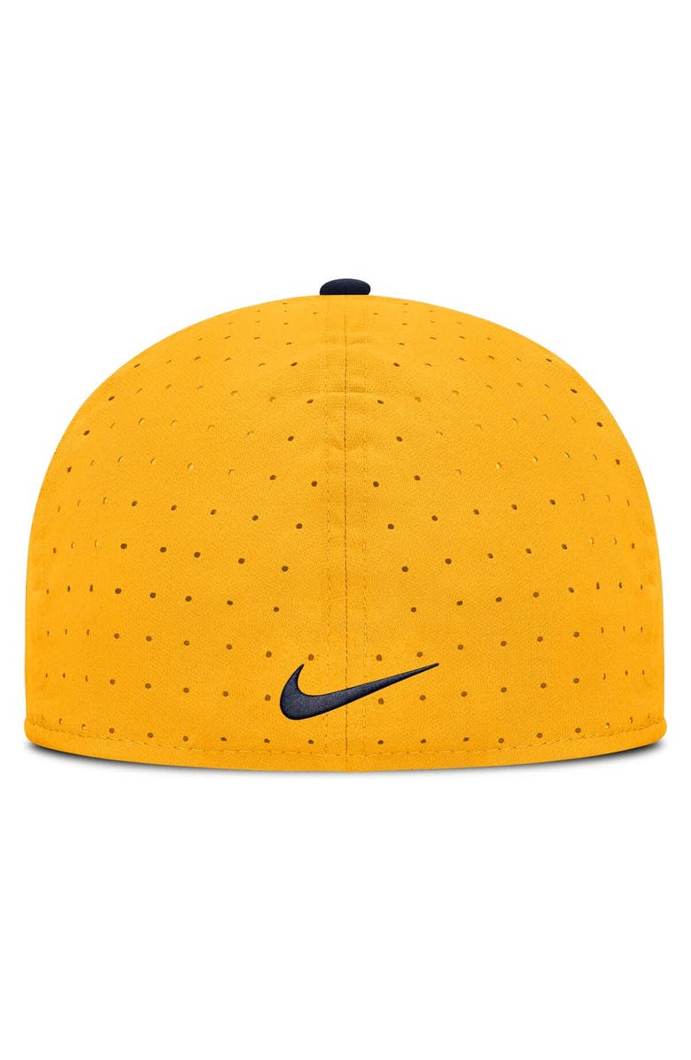 Nike Men's Nike Gold West Virginia Mountaineers On-Field Dugout True Performance Fitted Hat, Alternate, color, Gold