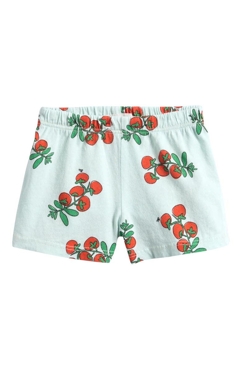 Bobo Choses Juicy Tomatoes Organic Cotton Shorts, Main, color, Light Blue