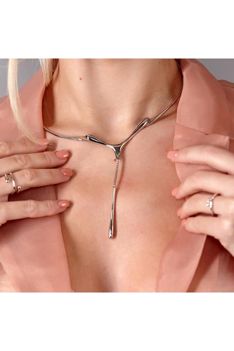 1 Drop Necklace, Alternate, color, Sterling Silver