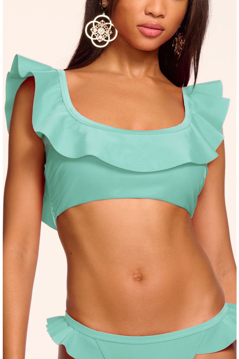 Letty Ruffle Bikini Top, Main, color, SEAGLASS