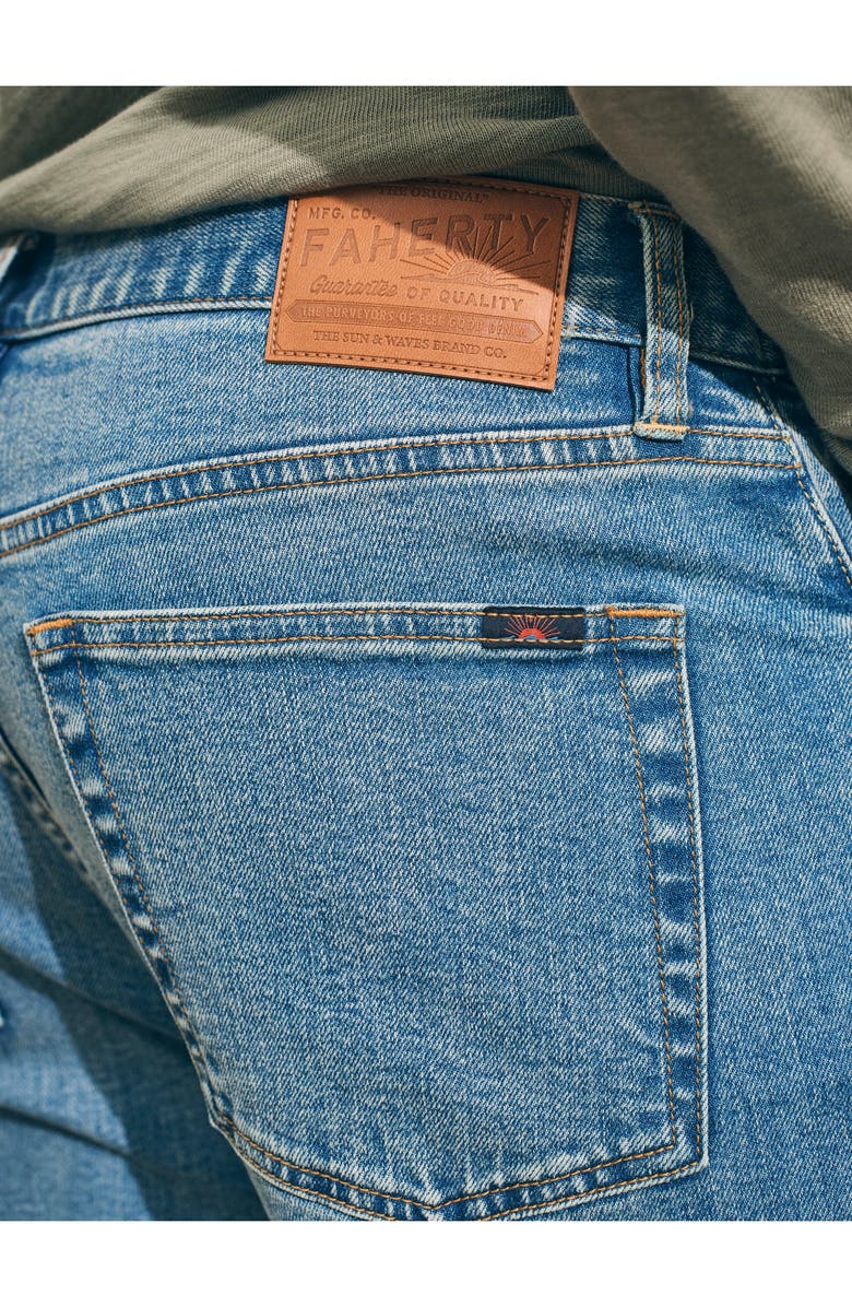 Faherty Slim Straight Leg Organic Cotton Jeans, Alternate, color, Sandy Point Wash
