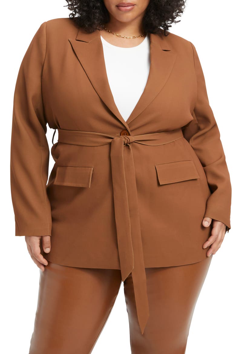 Trench Blazer, Alternate, color, BURNT CARAMEL002