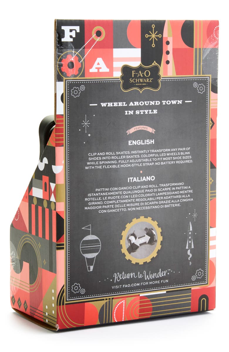 FAO Schwarz Clip & Roll LED Skates, Alternate, color, Black