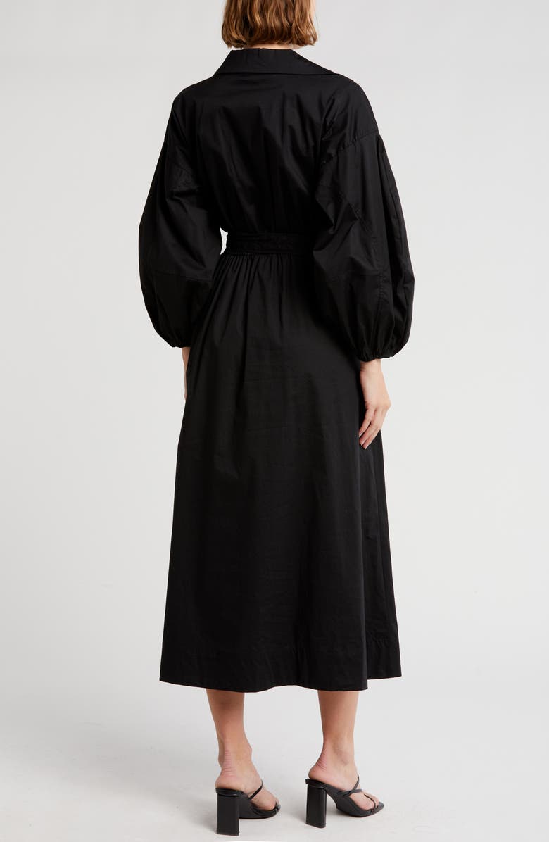 Mila Mae Long Sleeve Stretch Cotton Poplin Dress, Alternate, color,