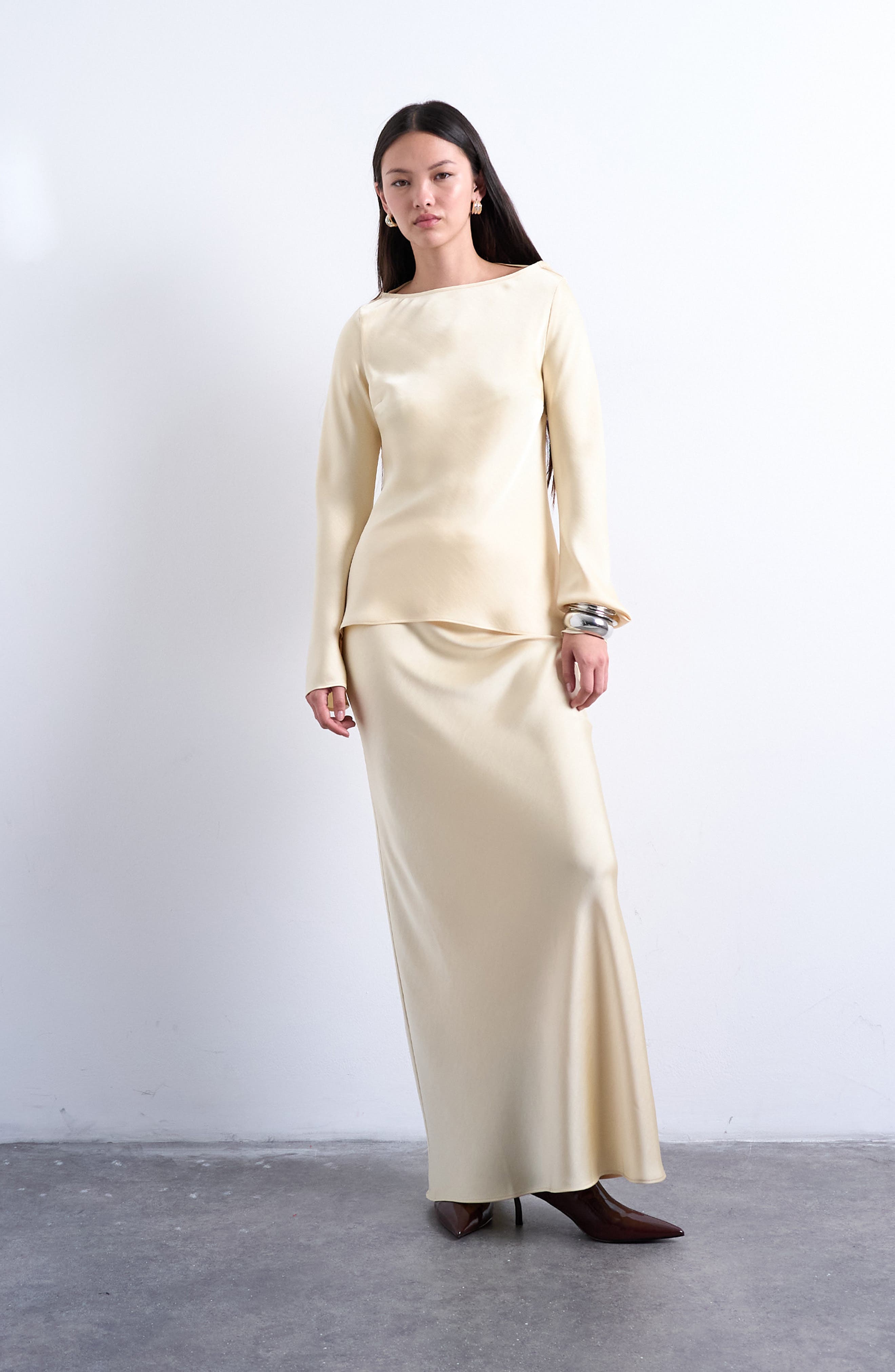 Satin Maxi Skirt