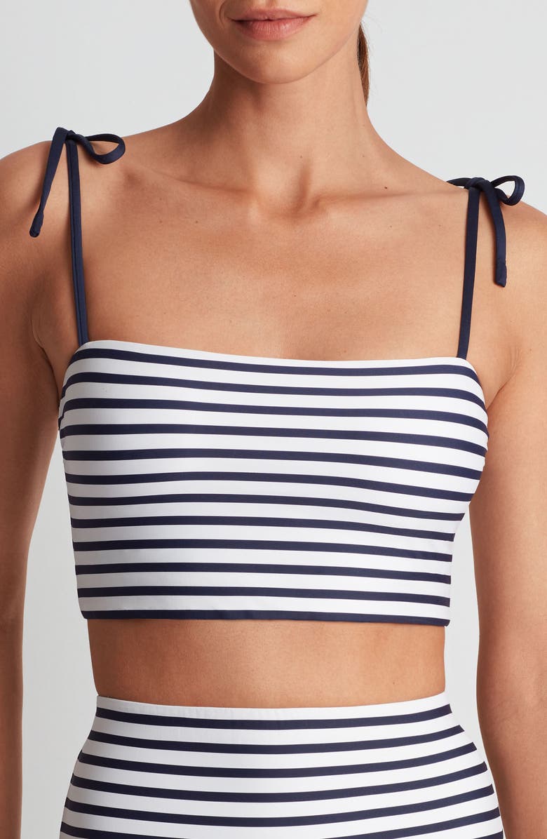 Lauren Ralph Lauren Tie Strap Crop Bikini Top, Main, color,