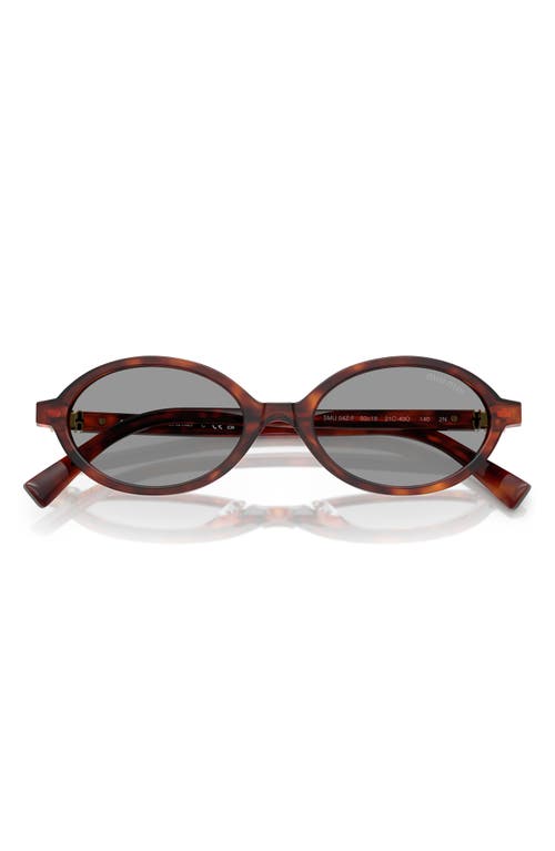 Miu Miu 0mu 04zs 21c40o Havana Mahogany Sunglasses In Grey