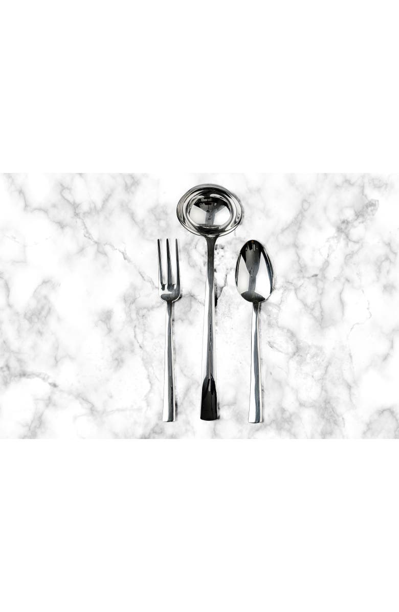 Mepra Atena Serving Set - 3 Pieces, Alternate, color, Silver
