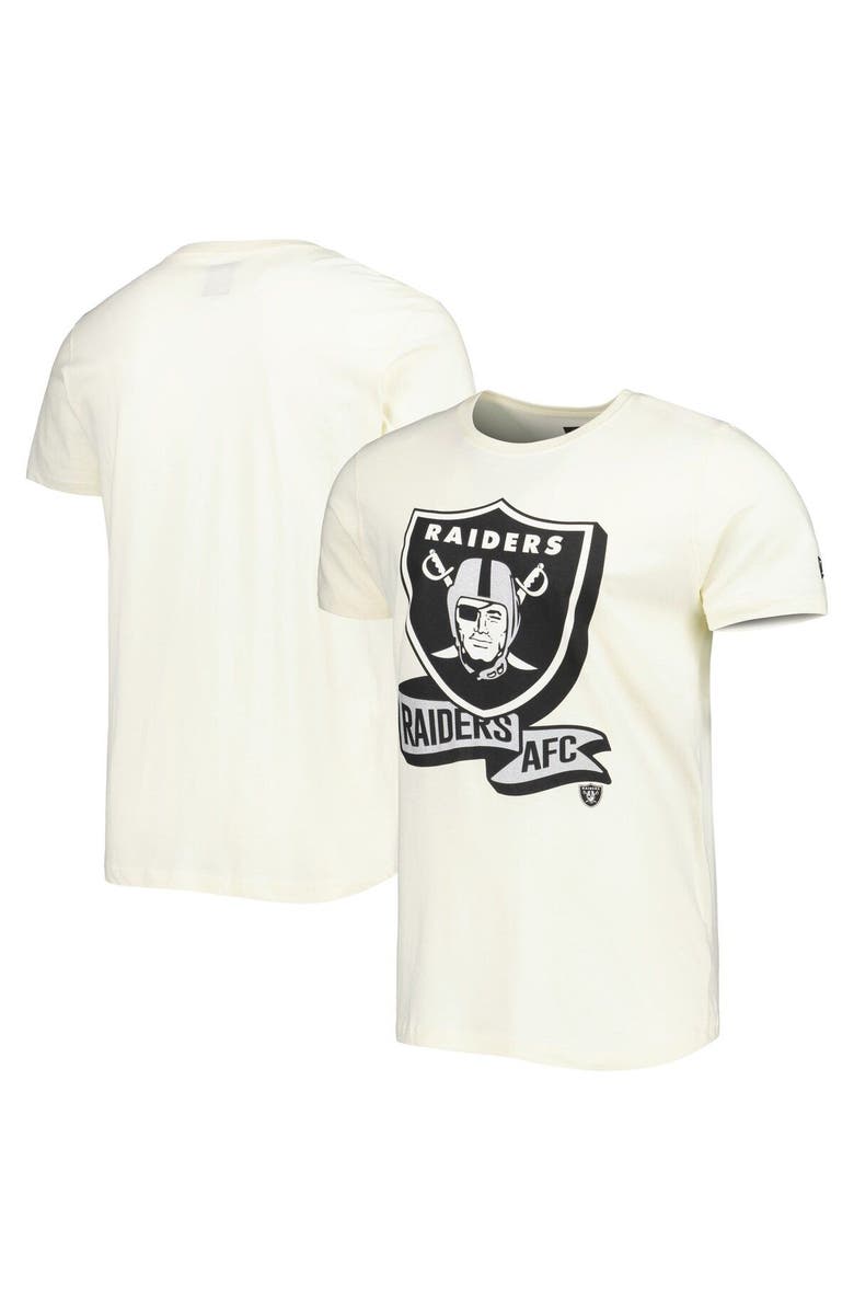 New Era Men's New Era Cream Las Vegas Raiders Sideline Chrome T-Shirt, Main, color, Cream