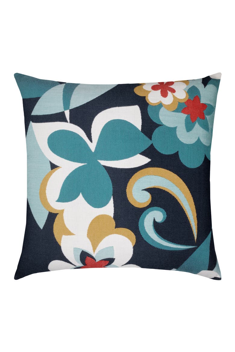 Floral Impact Jacquard Indoor & Outdoor Woven Accent Pillow, Main, color, Multi