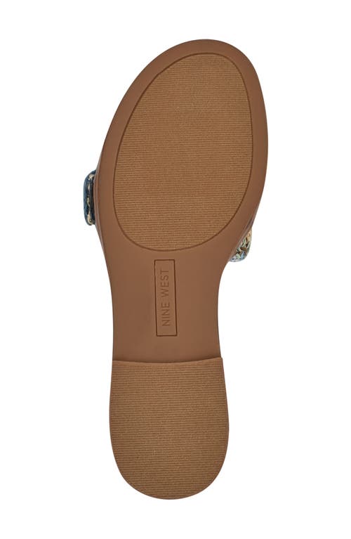 Nine West Pappy Slide Sandal In Medium Blue