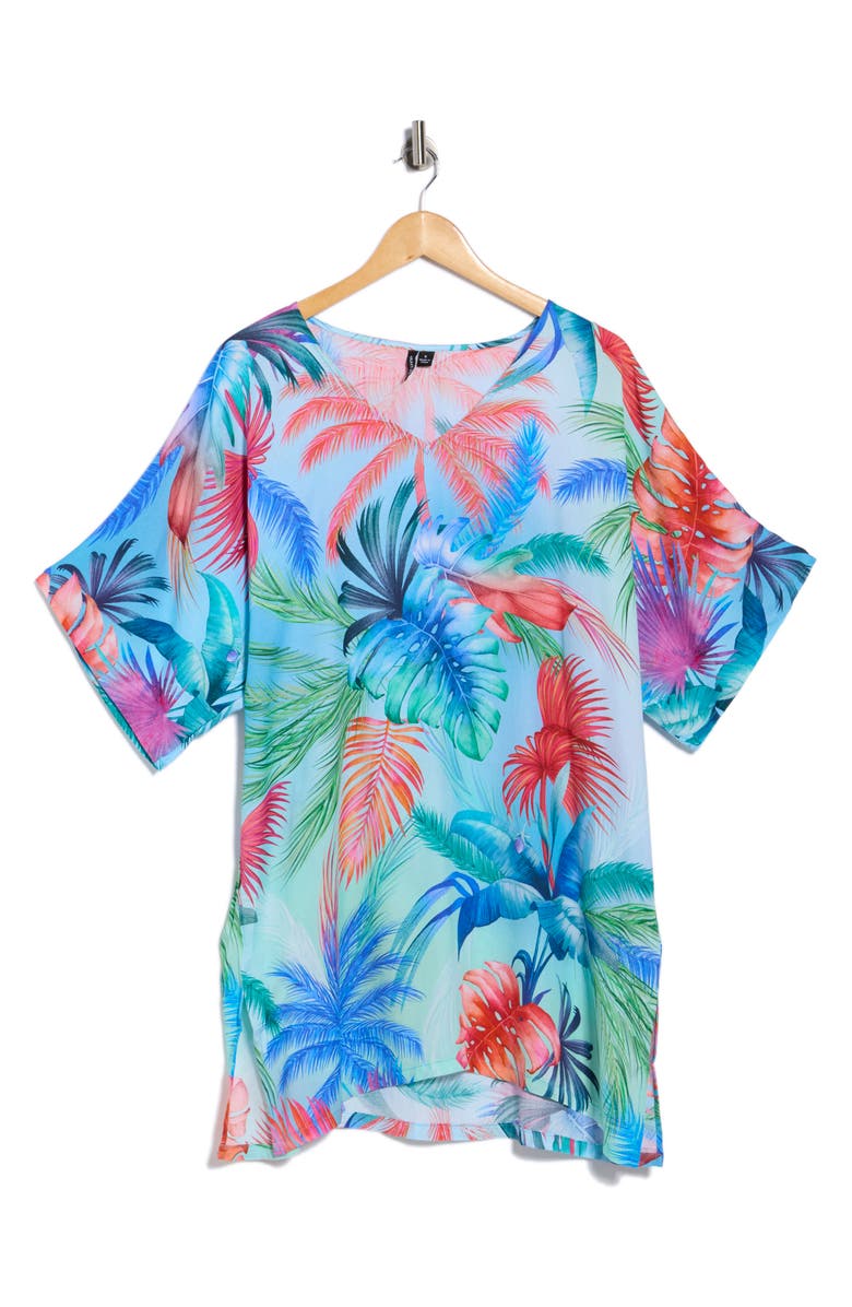 JANTZEN Celia Tunic Cover-Up, Alternate, color, Cobalt