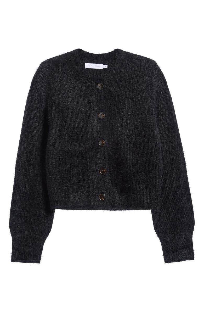 All in Favor Fuzzy Cardigan, Alternate, color, Black