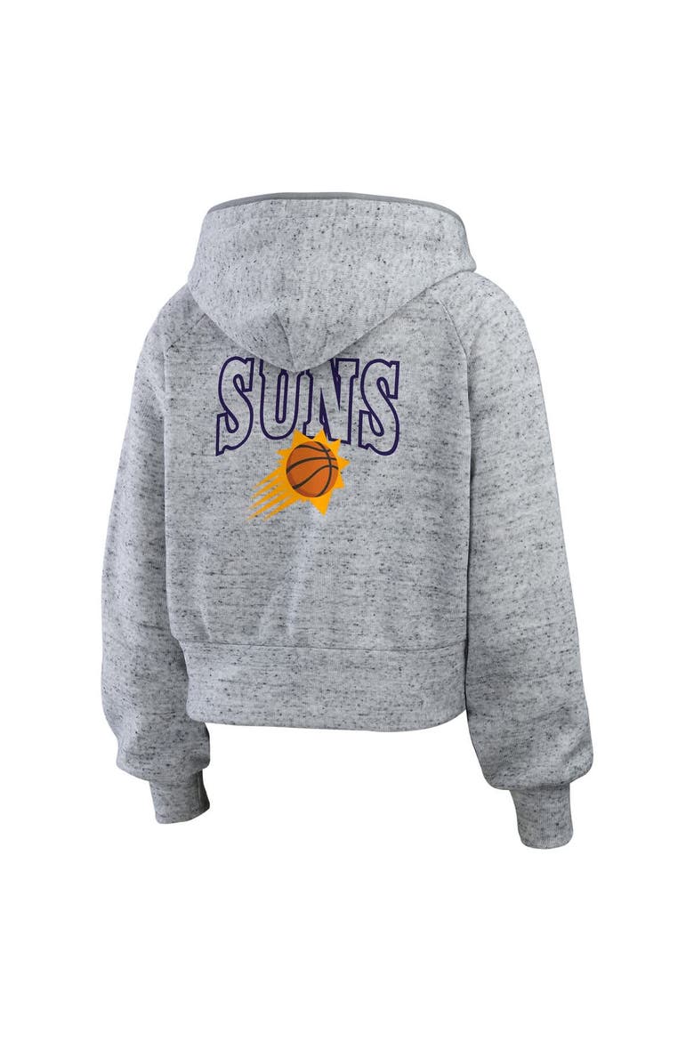 Women's WEAR by Erin Andrews Heather Gray Phoenix Suns Speckled Radiator Full-Zip Hoodie, Alternate, color, Heather Gray