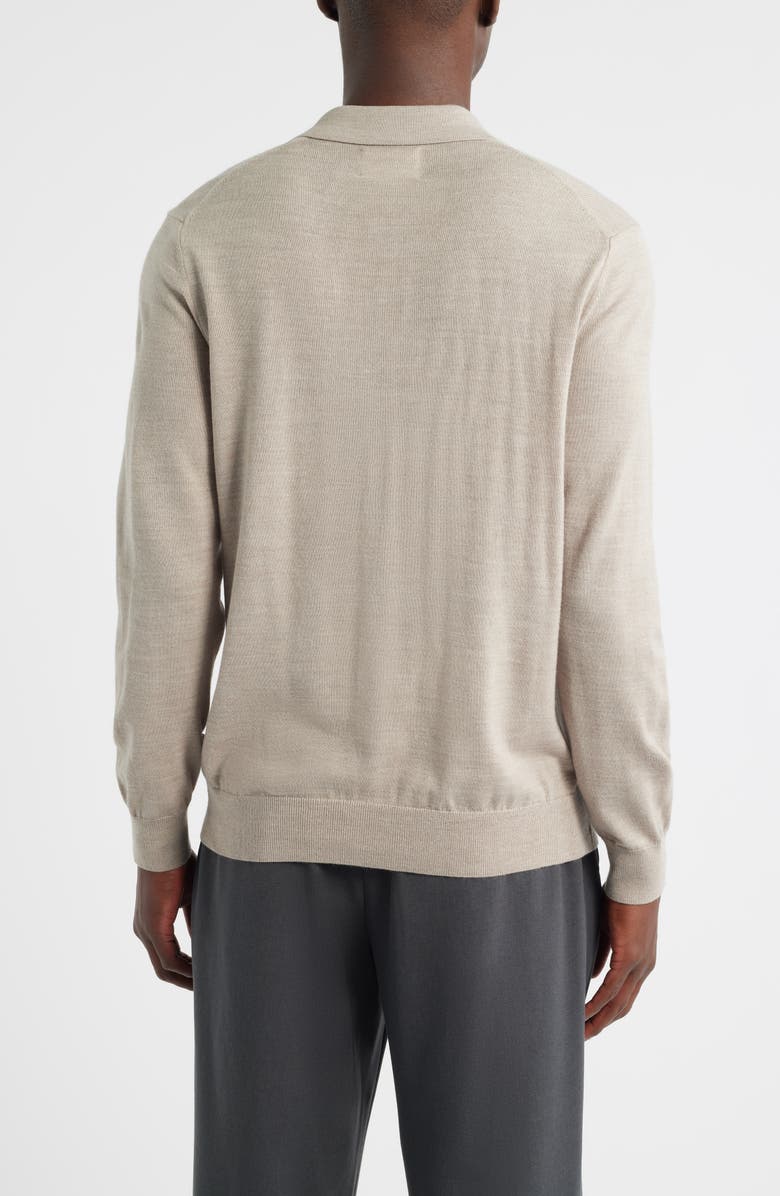 NN07 Serge 6584 Long Sleeve Wool Blend Polo Sweater, Alternate, color, Desert Khaki