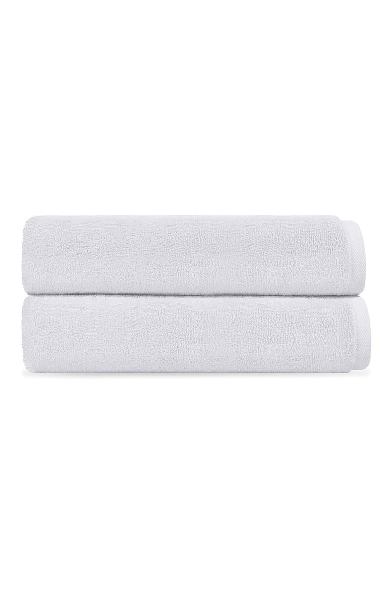 Puresoft 2-Piece Turkish Cotton Bath Towel Set, Main, color, WHITE