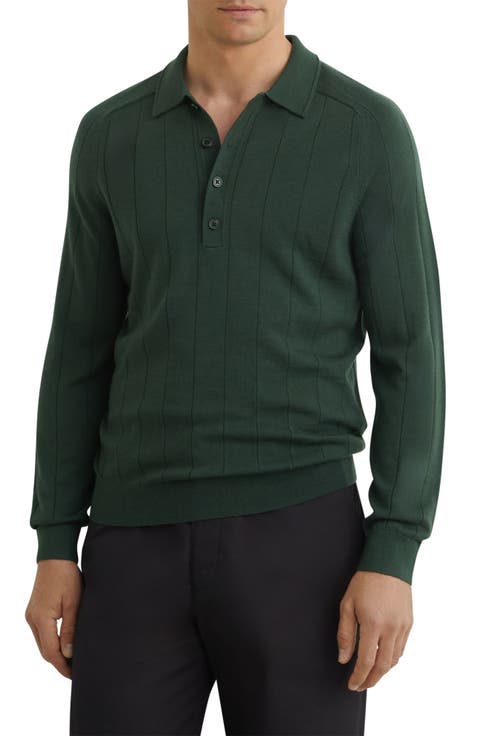 Greyson Long Sleeve Merino Wool Polo