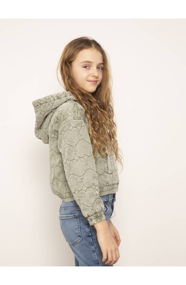 Central Park West Beck Quilted Heart Hooded Jacket, Alternate, color, 