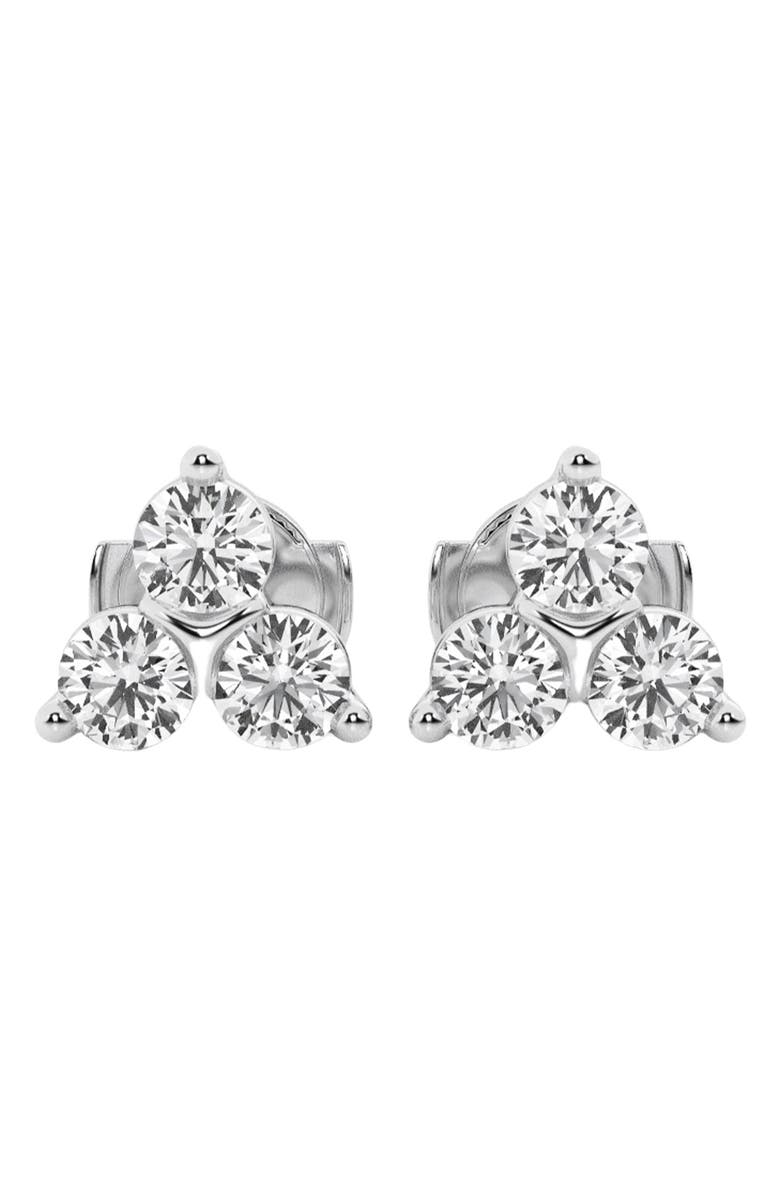 Badgley Mischka Collection 14K White Gold Lab Grown Diamond Stud Earrings, Main, color, 