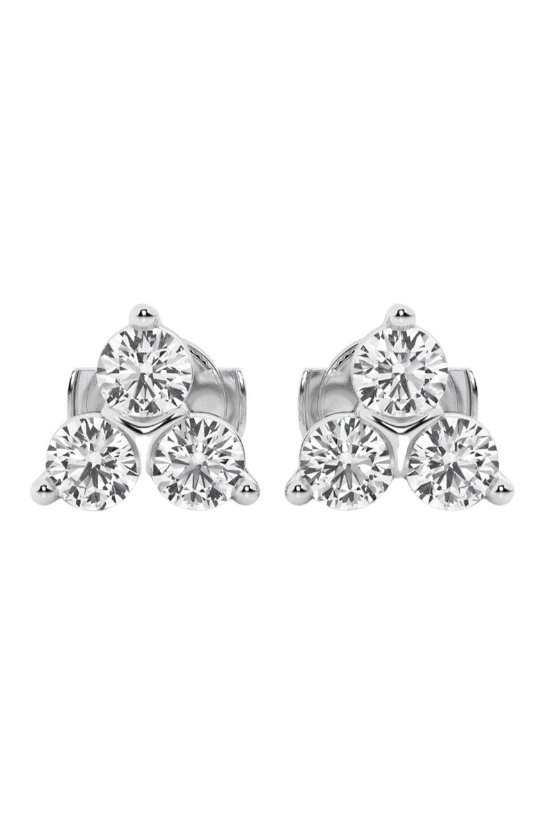 14K White Gold Lab Grown Diamond Stud Earrings video