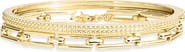ARGENTO VIVO Set of 2 Beaded & Square Link Bracelets