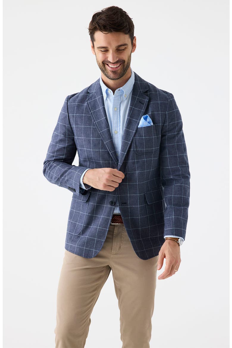 Schooner Windowpane Sport Coat, Alternate, color, MOONSHINE