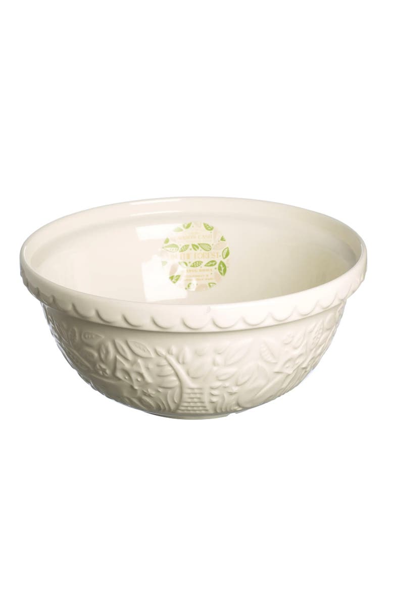 In The Forest Fox Size 12 Mixing Bowl, Cream, 4.25 Quart, Alternate, color, Cream