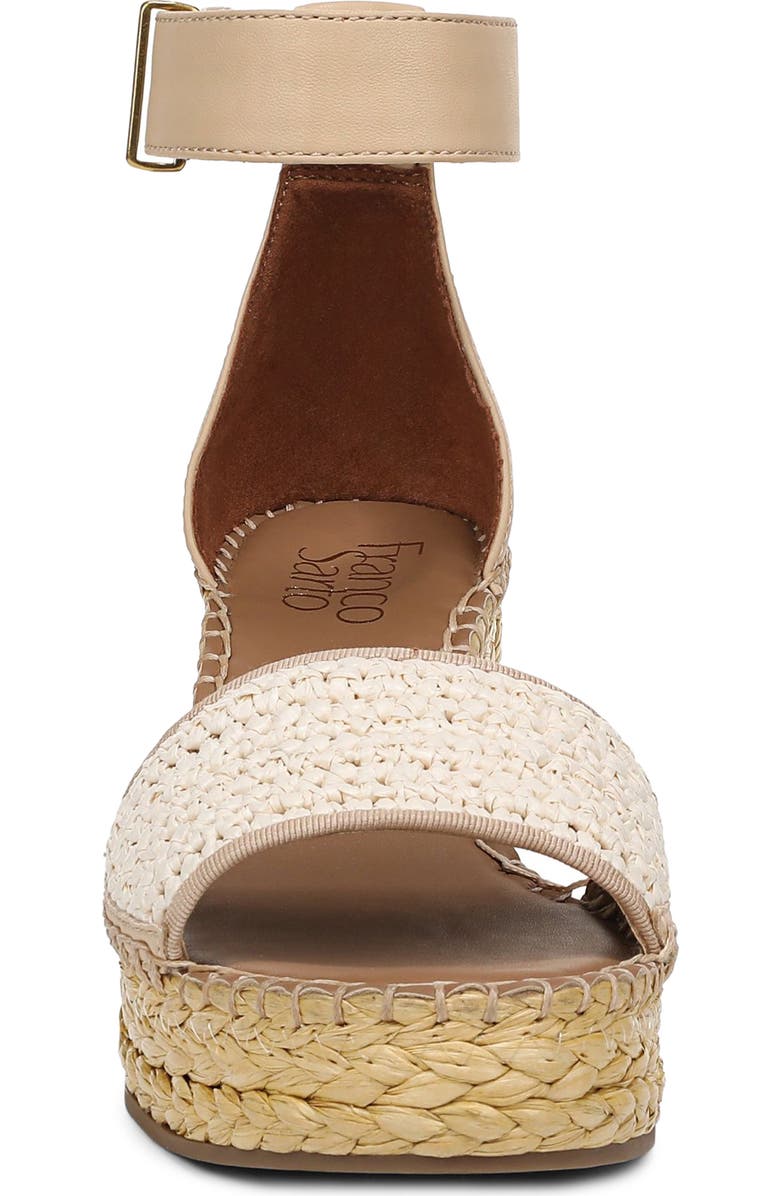 Franco Sarto Clemens Ankle Strap Wedge Sandal, Alternate, color, Light Natural