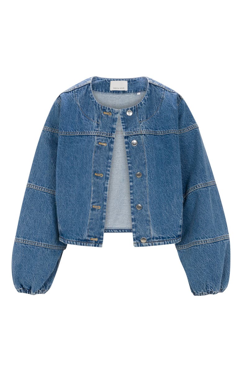 Rebecca Taylor Dax Denim Jacket, Alternate, color, Dax Wash