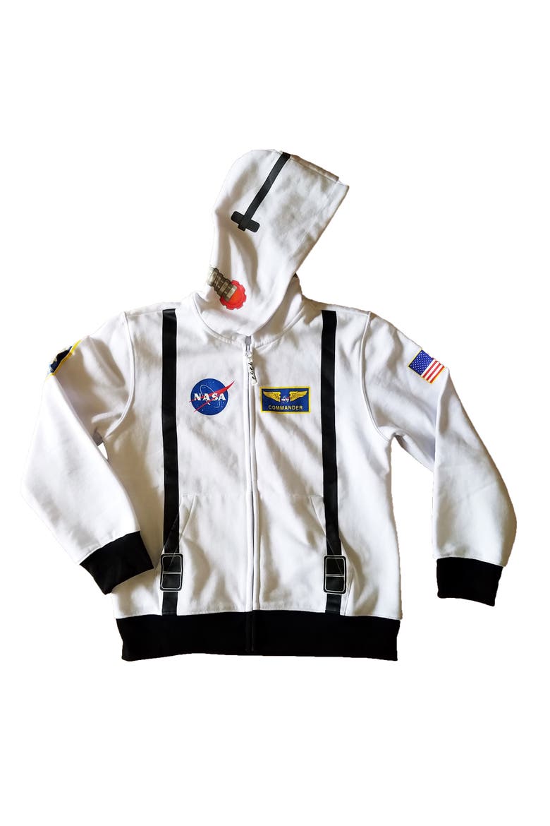 Kids NASA Astronaut Hoodie, Alternate, color, White