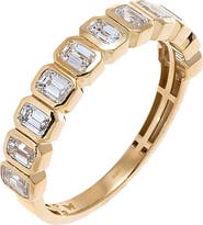 BY ADINA EDEN Lab Grown Diamond Emerald Cut Band Ring 14K