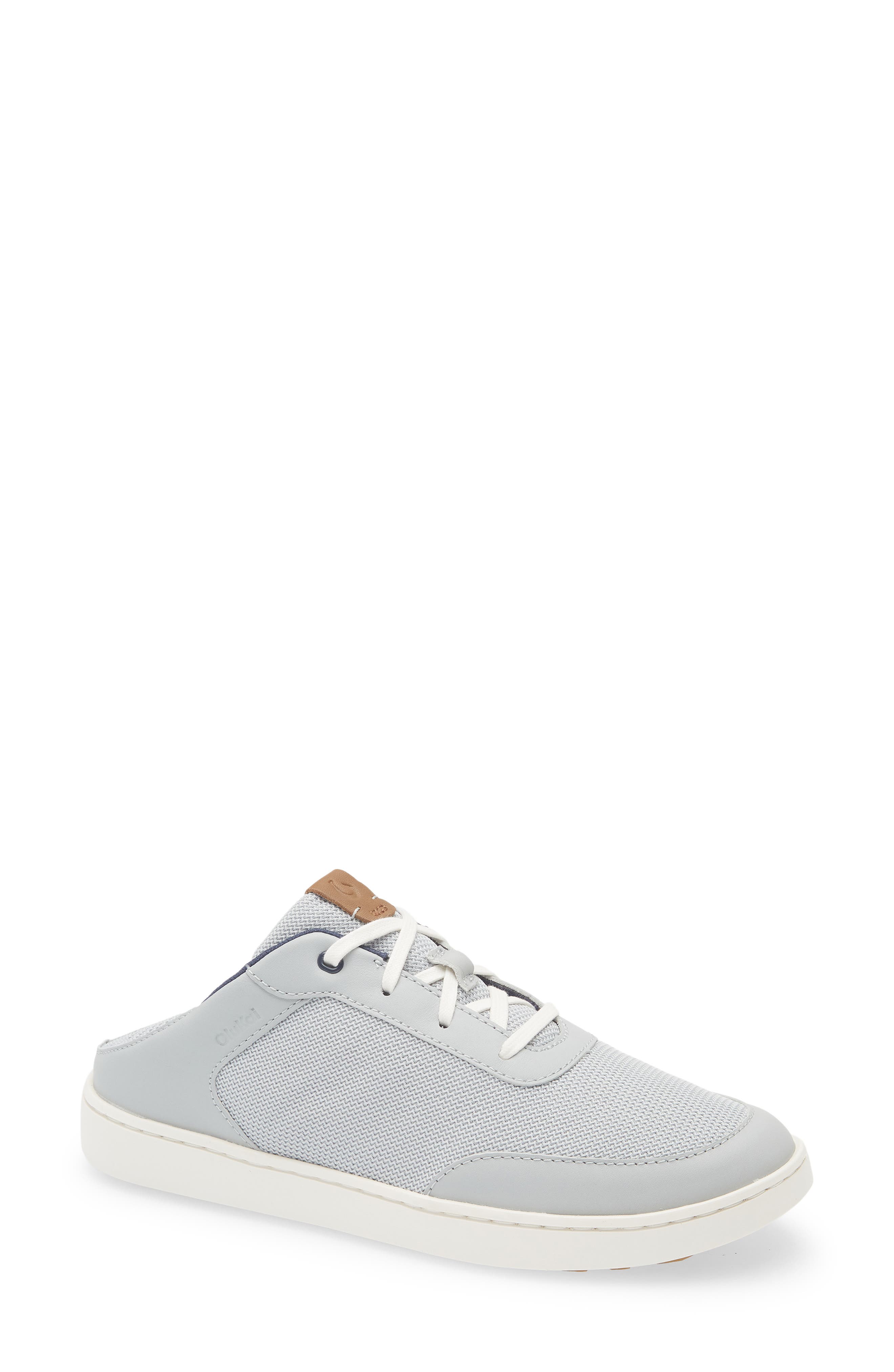 OluKai Kiahuna Sneaker, Alternate, color, Cloud Grey / Tan