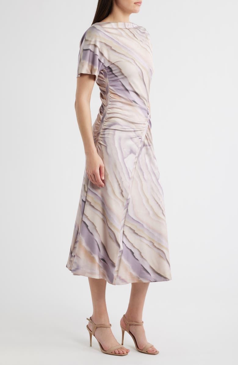 BOSS Ecaren Jersey Midi Dress, Alternate, color, Lavender Tide Print