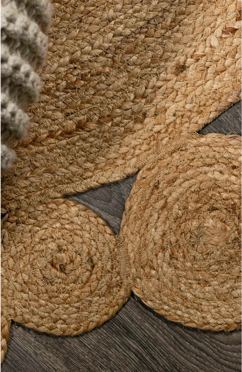 JONATHAN Y Eden Round Natural Jute hippie Circle Natural Round Area Rug, Alternate, color, Natural
