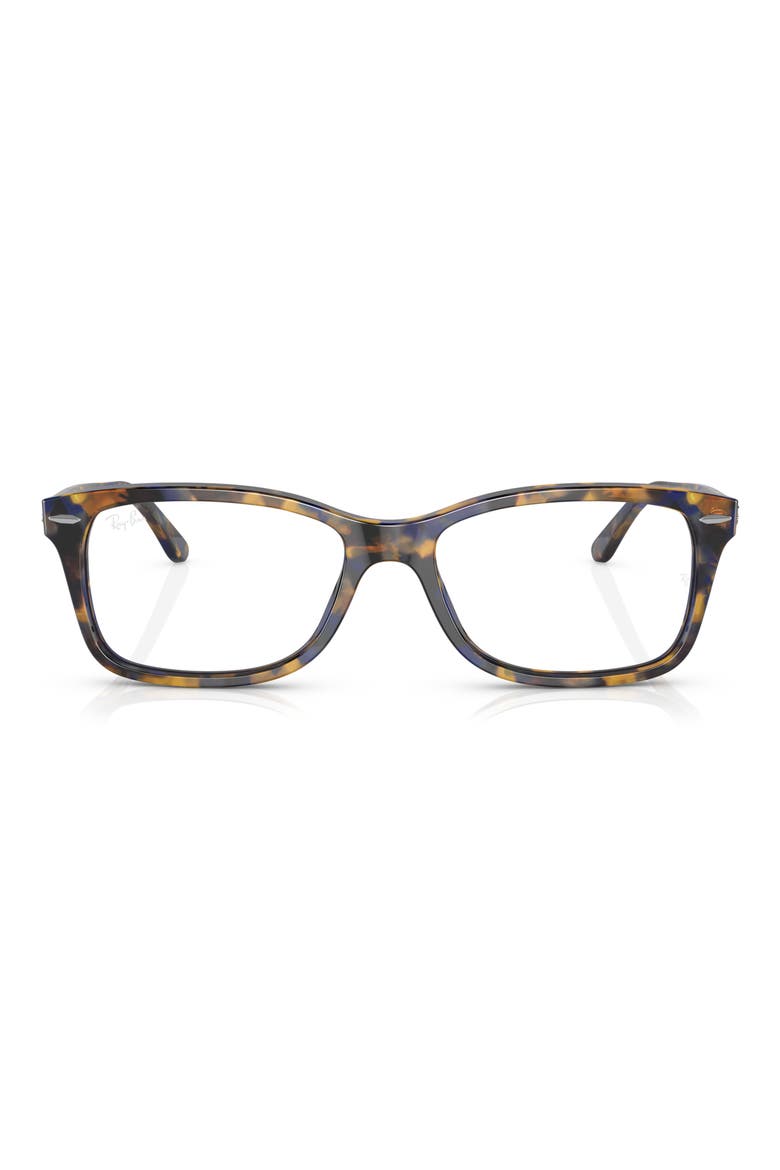 55mm Square Optical Glasses, Main, color, BLUE HAVANA
