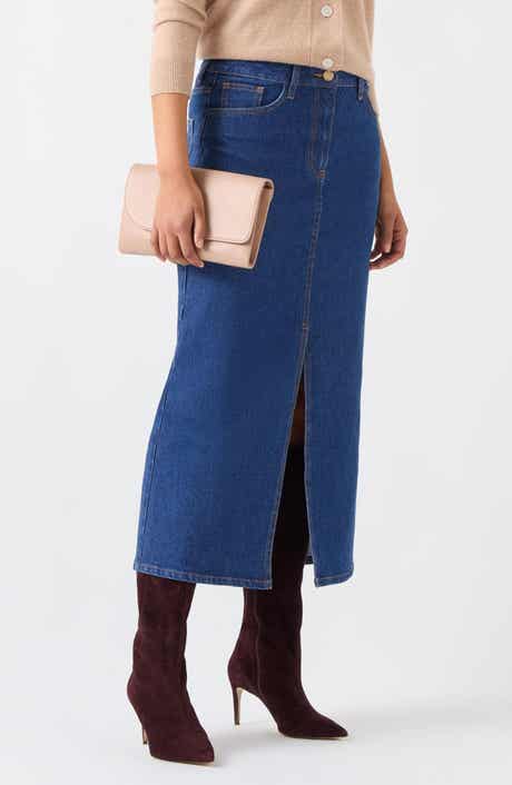 LK Bennett Hardy Denim Midi Skirt