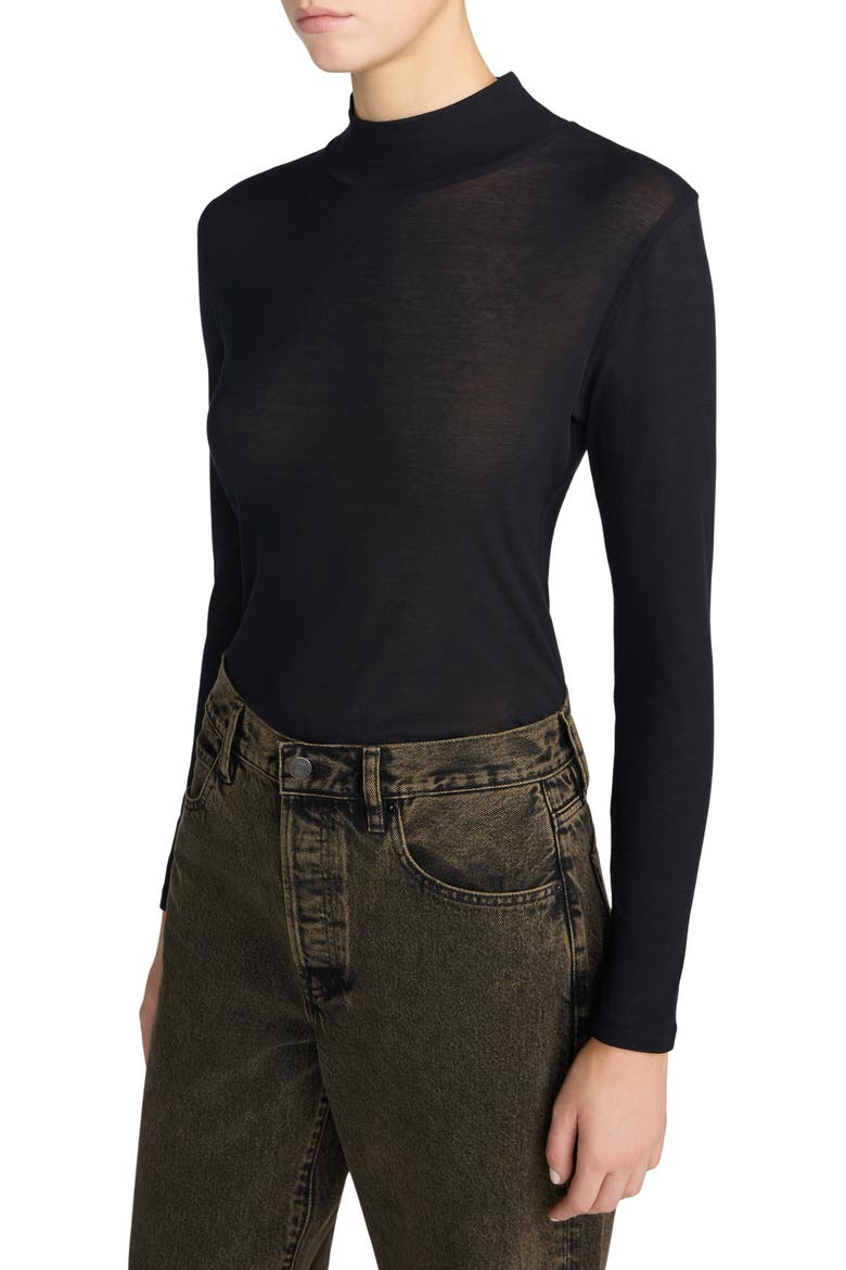 The Shadow Turtleneck Top, Alternate, color, BLACK