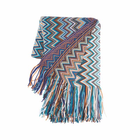 Zig Zag Accent Throw Blankets