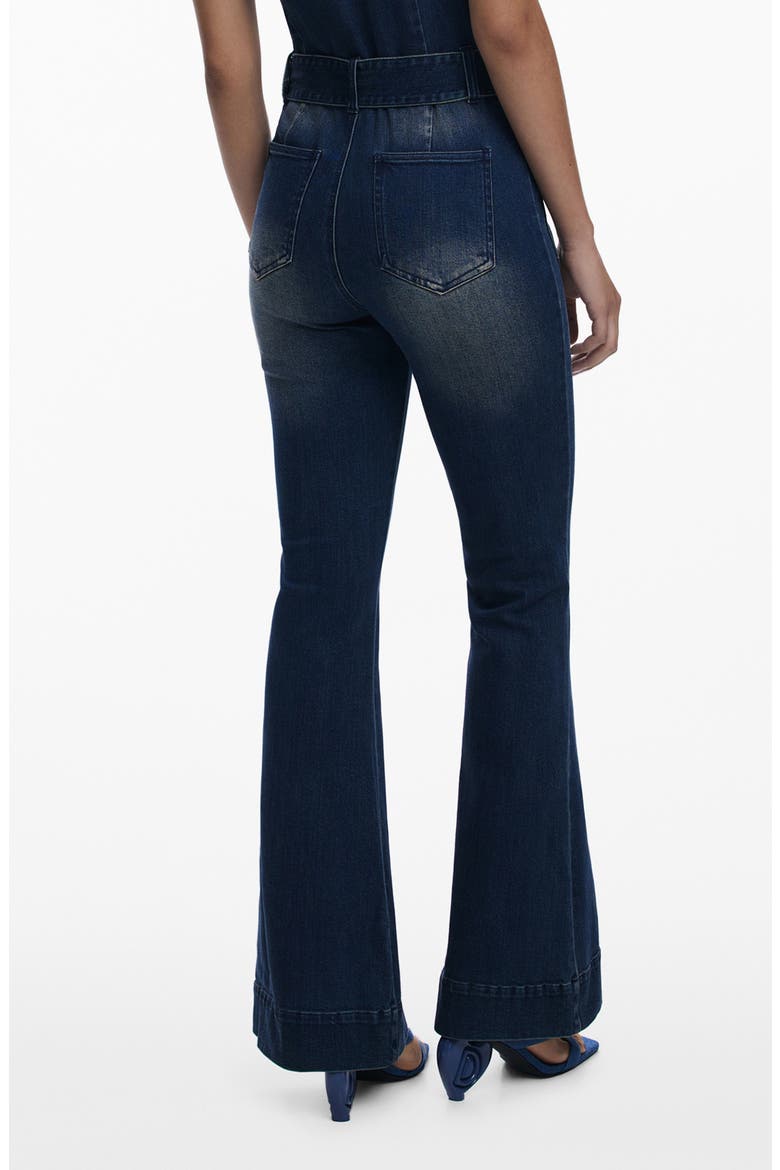 Sleeveless Denim Jumpsuit, Alternate, color, DARK BLUE