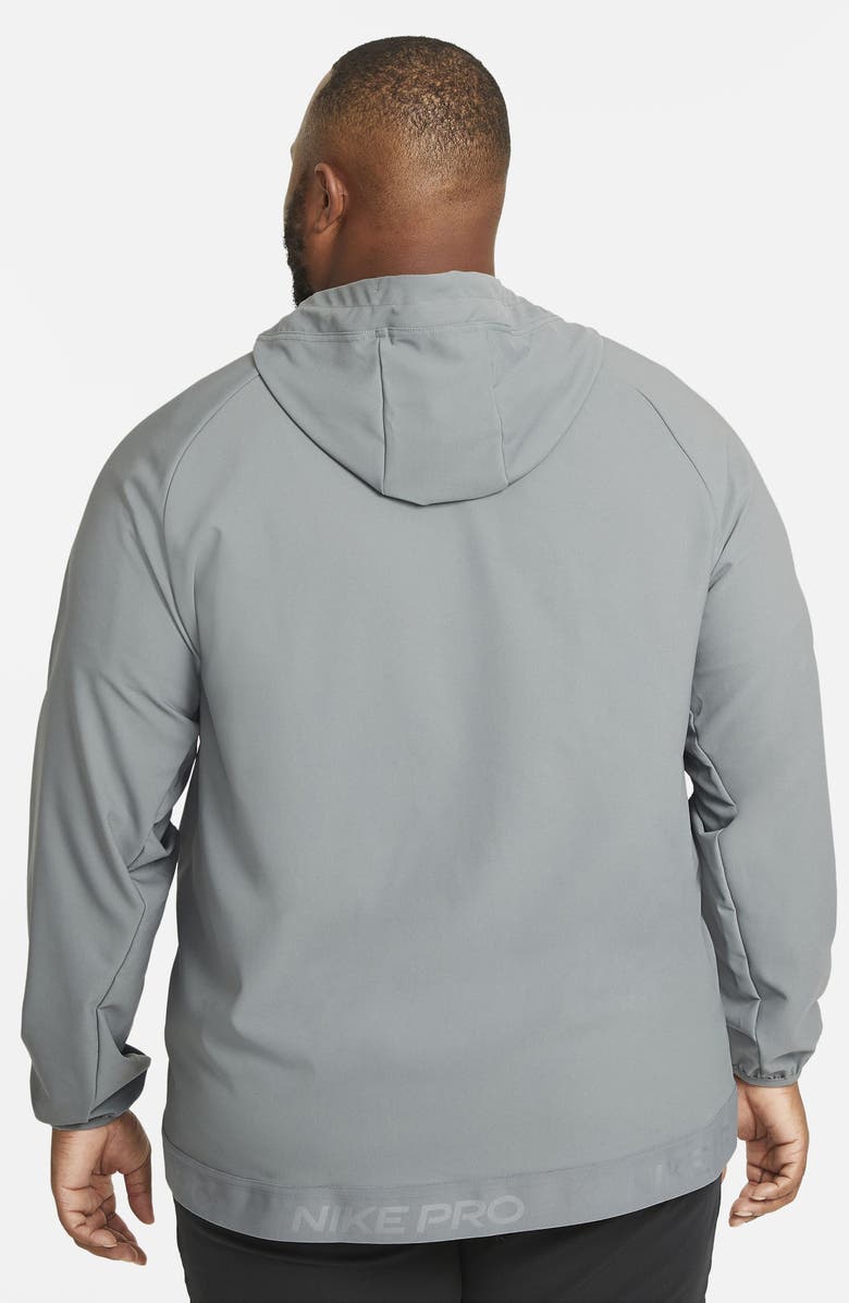 Nike Flex Dri-FIT Hooded Training Jacket, Alternate, color, Smoke Grey/ Black