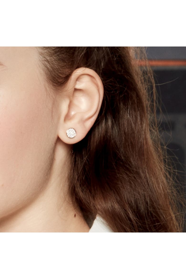 Round Sequin Diamond Studs, Alternate, color, White Diamonds