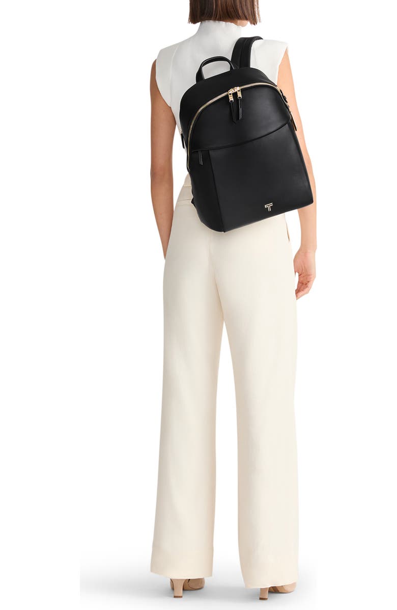 TUMI Holland Leather Backpack, Alternate, color, Black/ Light Gold