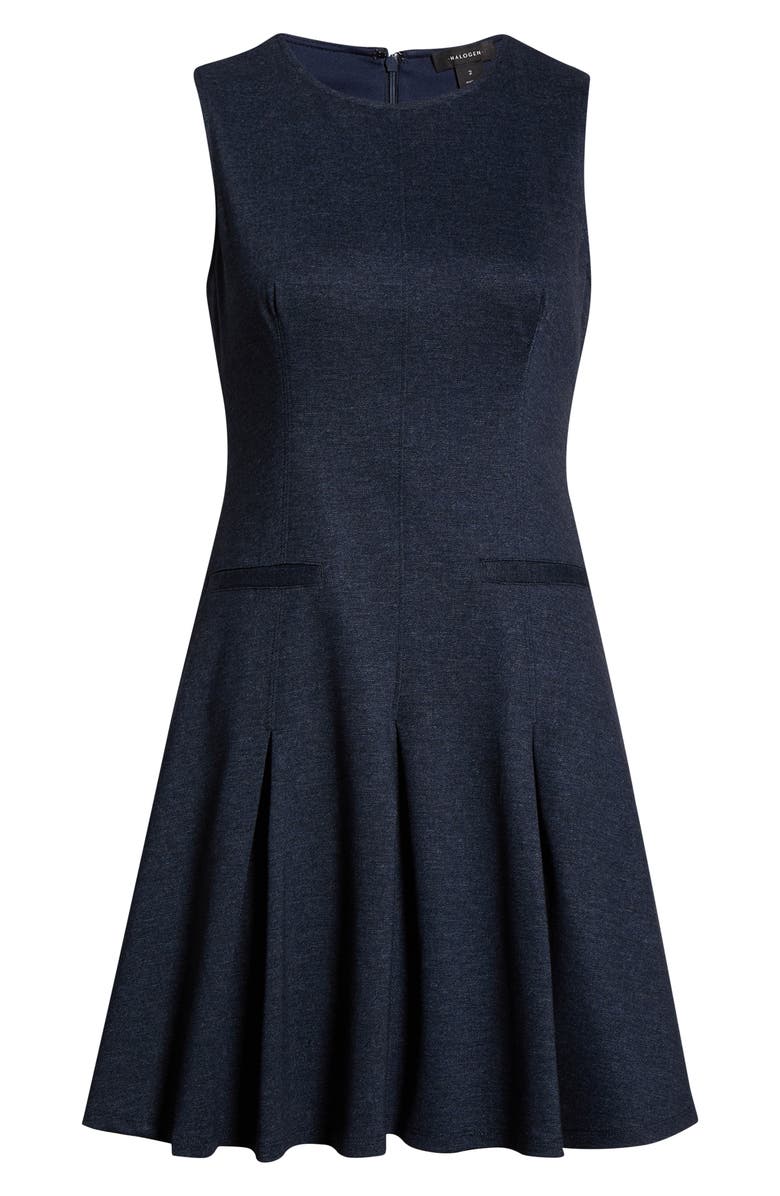Halogen<sup>®</sup> Sleeveless Fit & Flare Dress, Alternate, color, Indigo Navy