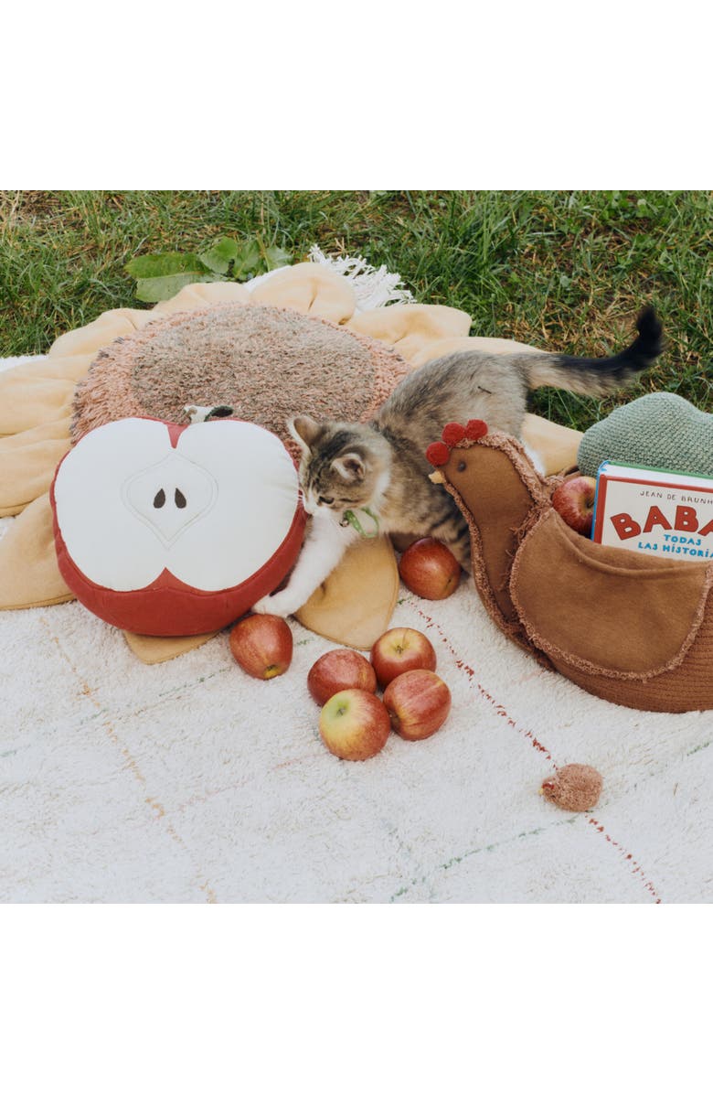 Lorena Canals Cushion Apple, Alternate, color, Natura, Red, Grey