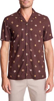 PAISLEY & GRAY Ornate Cotton Blend Camp Shirt