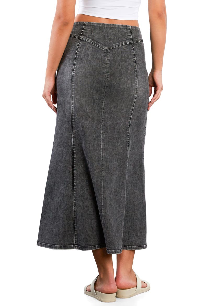 Stretch Denim Maxi Skirt, Alternate, color, SOFT GREY