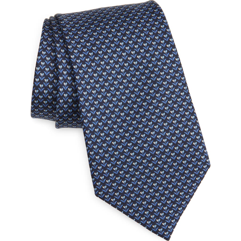 ZEGNA TIES Floral Silk Tie in Blue  product