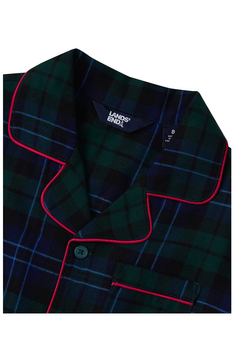 Girls Flannel Nightgown, Alternate, color, Liberty Blue/Pine Blackwatch